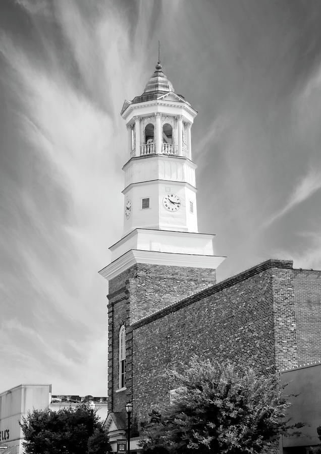 Clock Tower at Camden BW Photograph by Bob Pardue