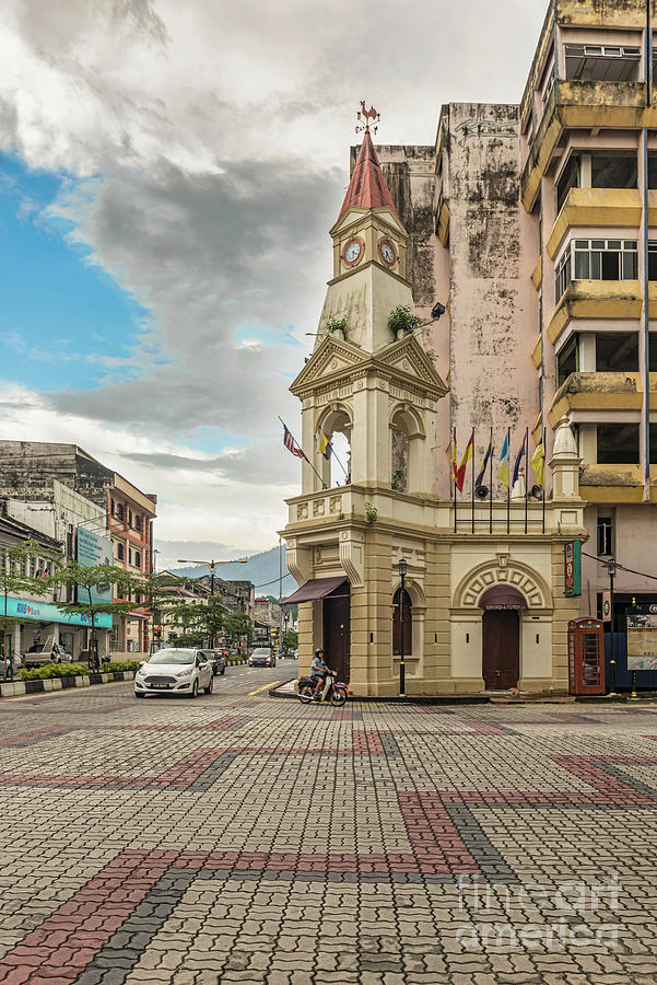 Clock tower at main square in the town of Taiping, Malaysia. Photograph by Marek Poplawski