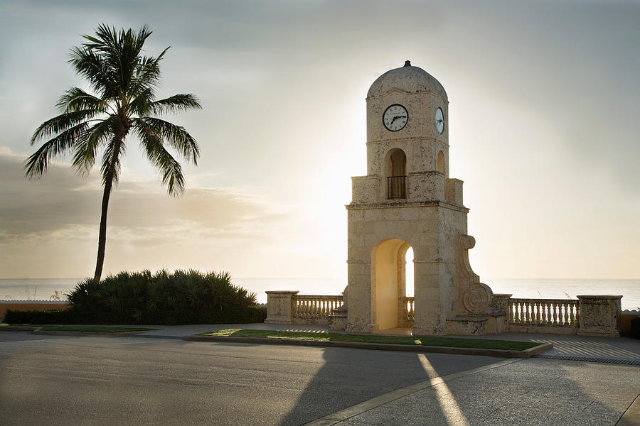 Clock tower at Worth Avenue, Palm Beach, Photograph by Gary John Norman