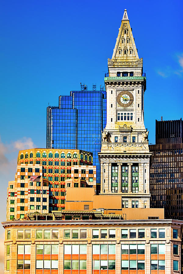 Boston Historic Custom House Clock Tower Photograph by Mark Tisdale