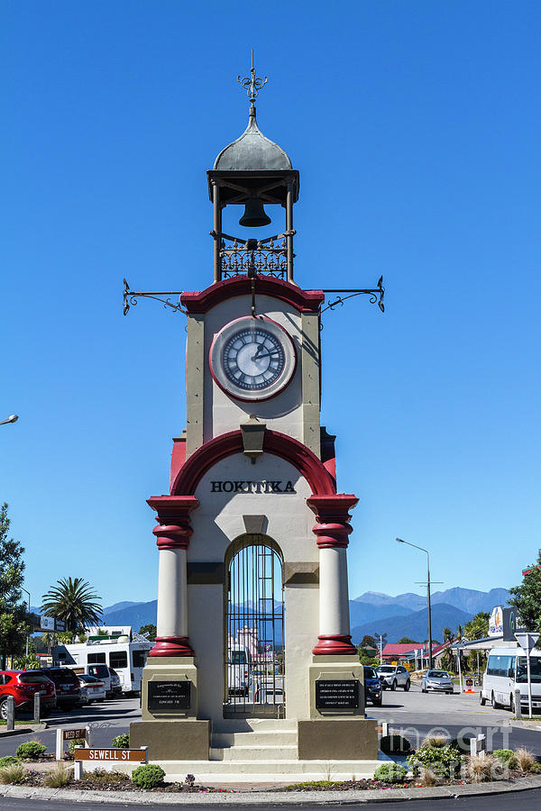 Clock Tower, Hokitika, New Zealand #2 Photograph by Elaine Teague