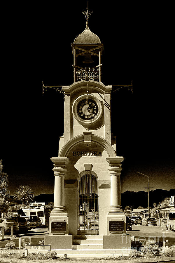 Clock Tower, Hokitika, New Zealand  Photograph by Elaine Teague
