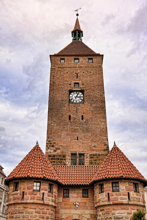 Clock tower in Nuremberg  Photograph by Tatiana Travelways