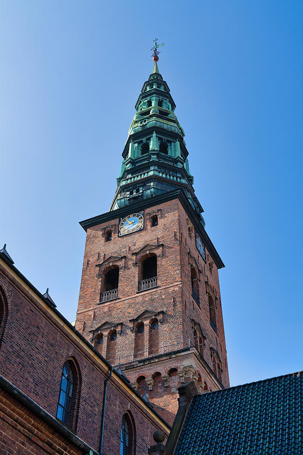 Clock tower in Stroget, Copenhagen Photograph by Mauro Tandoi