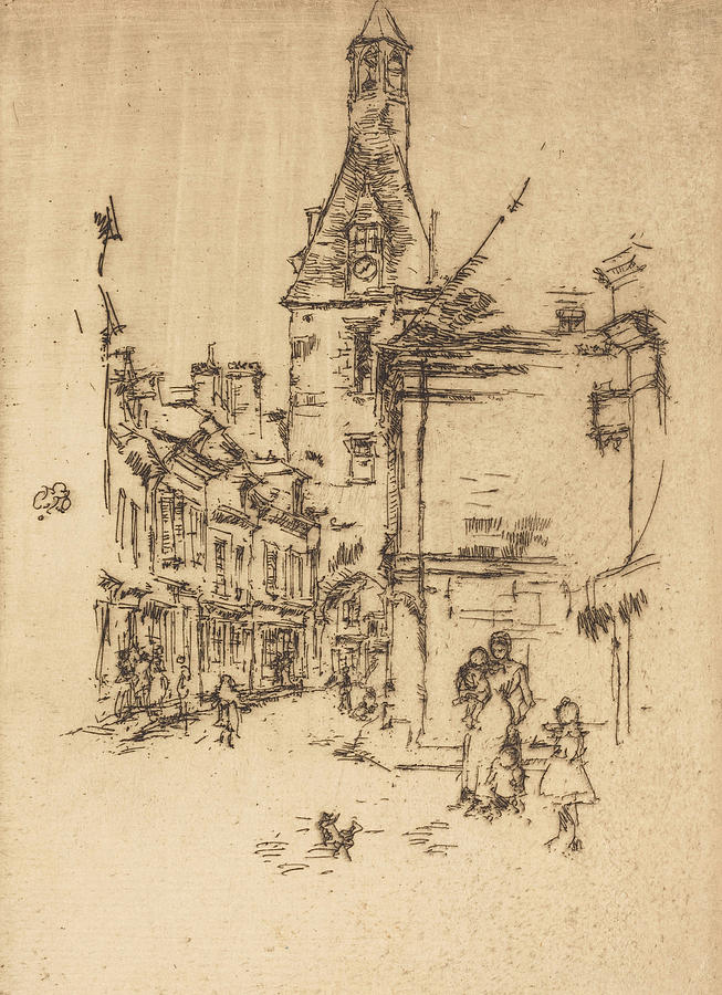 Clock Tower Drawing by James McNeill Whistler - Fine Art America