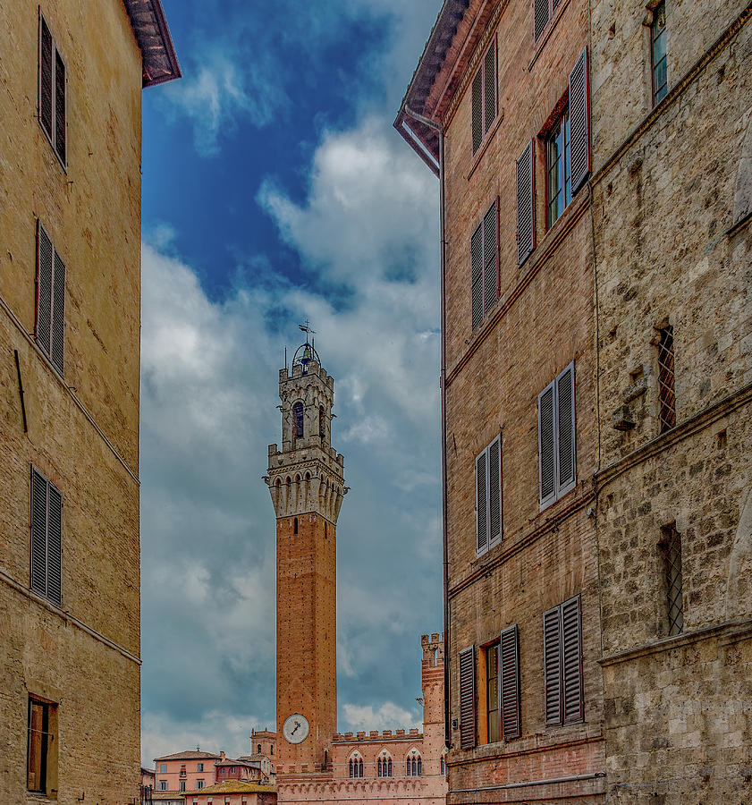 Clock Tower, Piazza del Campo Photograph by Marcy Wielfaert
