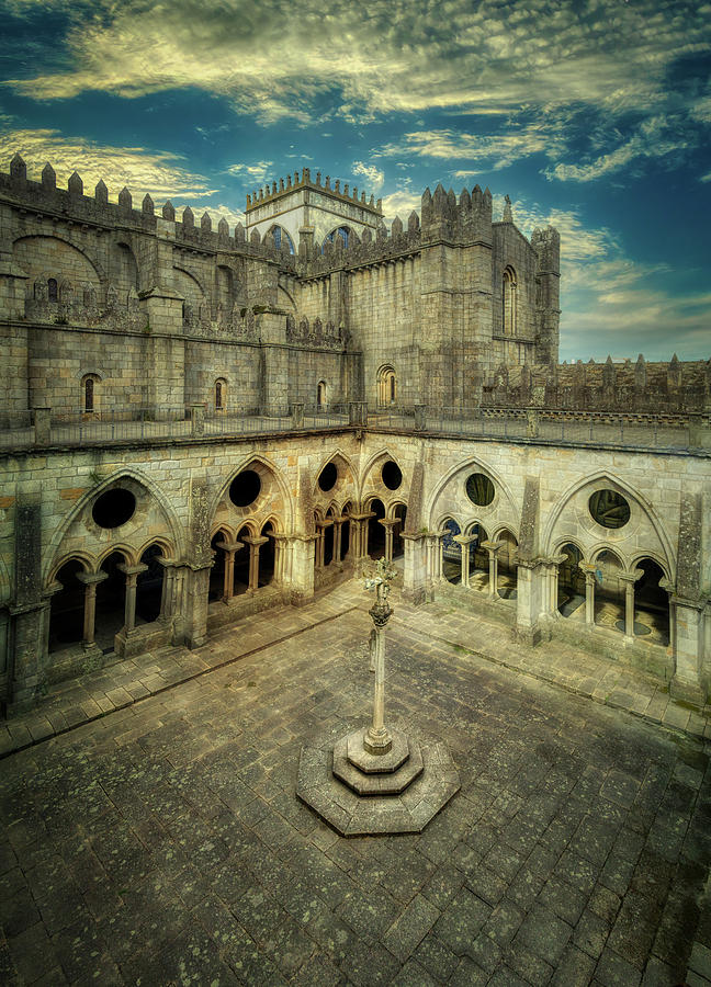 Cloister of the Cathedral of Porto  Photograph by Micah Offman