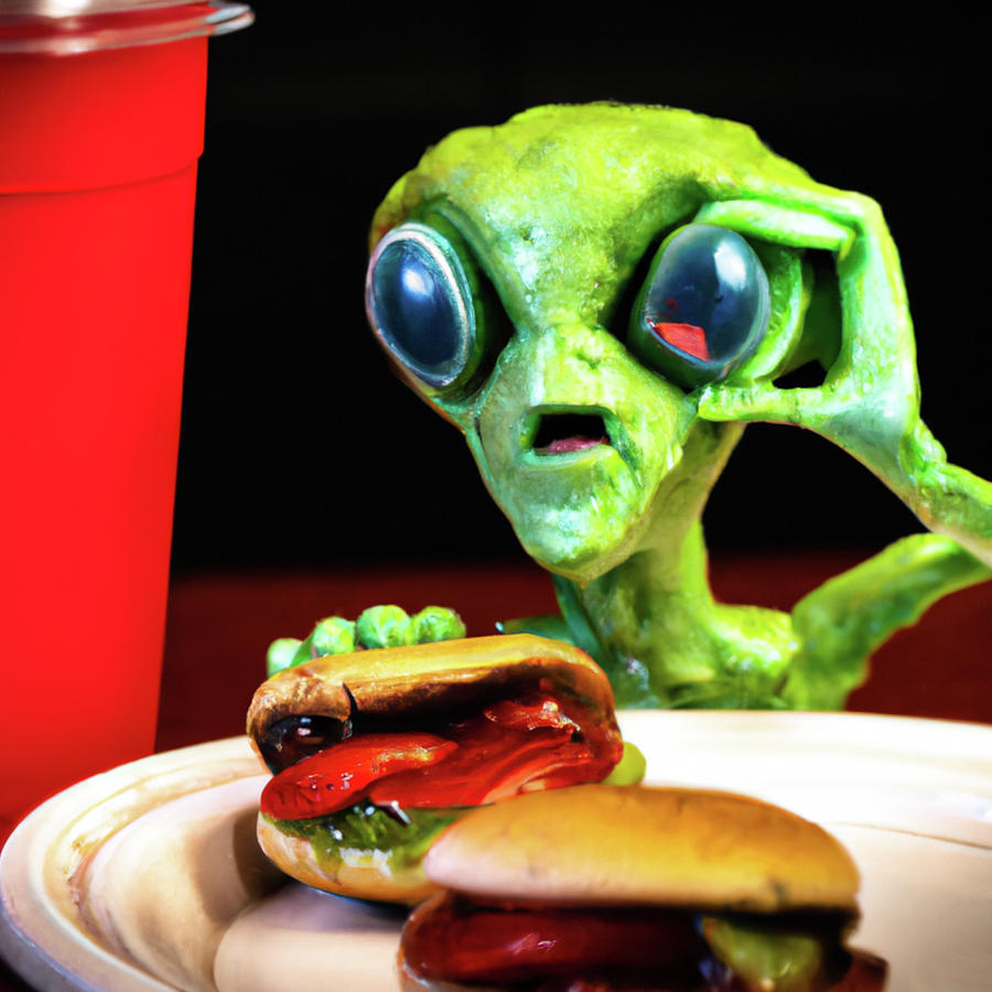 Close Encounter with the Burger Kind Digital Art by Corey Habbas