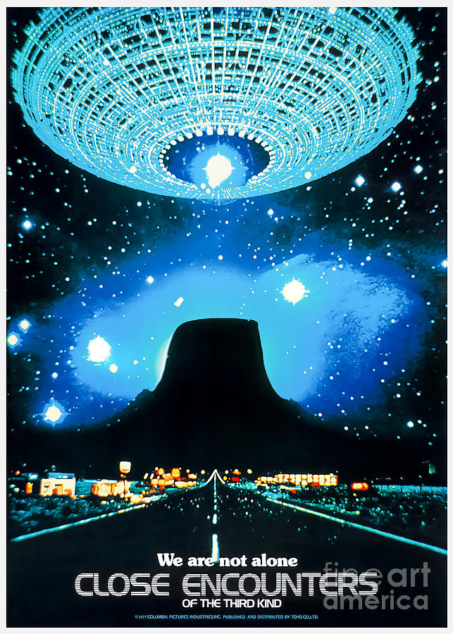 Close Encounters of The Third Kind 1977 Mixed Media by KulturArts Studio
