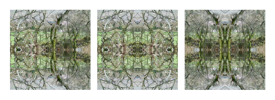 Close to the Edge - The Solid Time of Change - Triptych 2 Digital Art by David Hargreaves
