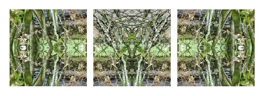 Close to the Edge -The Solid Time of Change -  Triptych 5 Digital Art by David Hargreaves