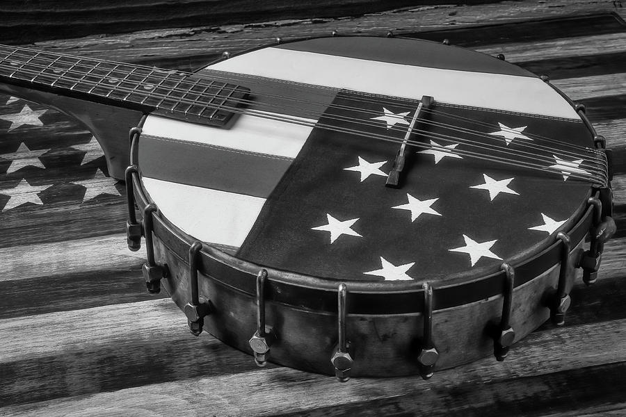 Still Life Photograph - Close Up American Banjo by Garry Gay