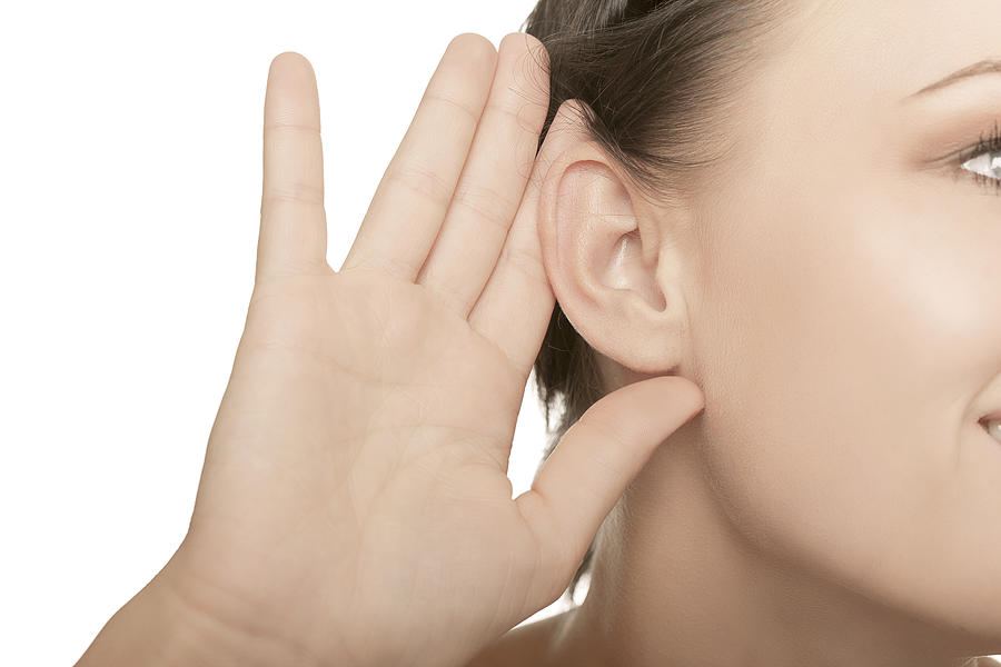 Close-up Female Ear Photograph by DenisZbukarev