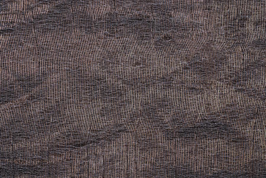 Close-up of a burlap fabric Photograph by Glow Images