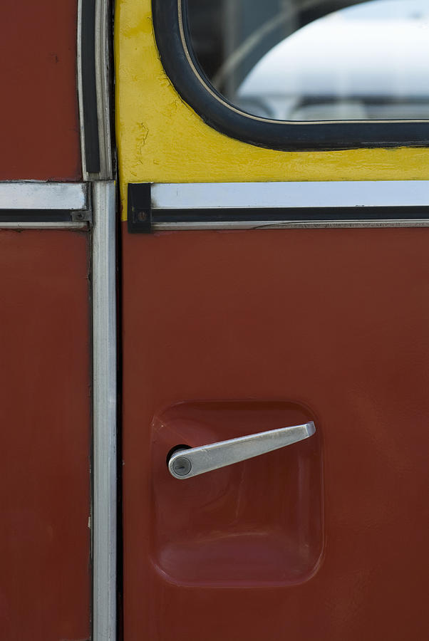 Close-up of a car door Photograph by Glowimages