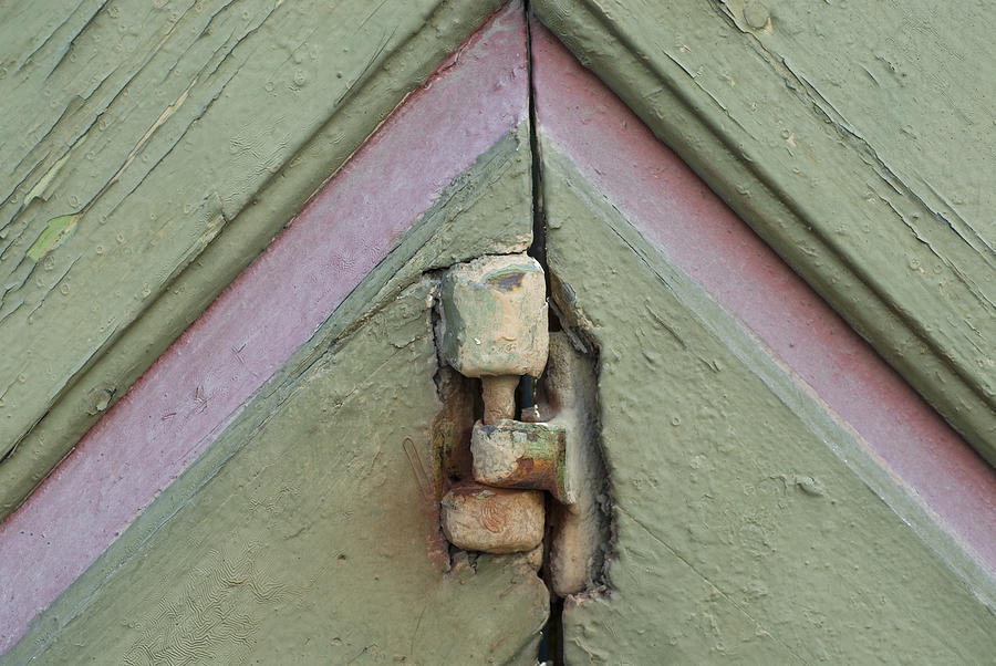 Close-up of a hinge on an old door Photograph by Glowimages
