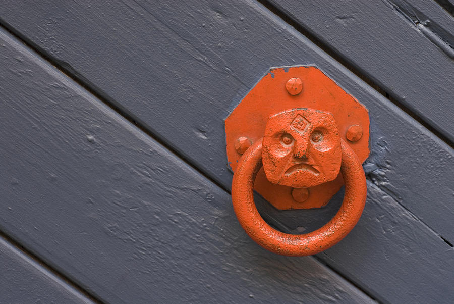 Close-up of a metal doorknocker Photograph by Glowimages