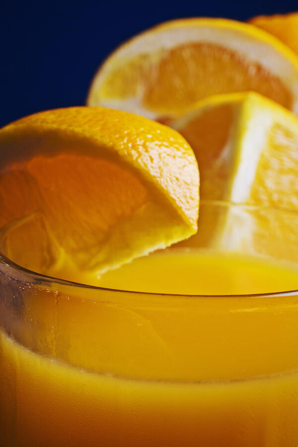 Close-up of a refreshing glass of orange juice. Photograph by Design Pics/Tomas del Amo