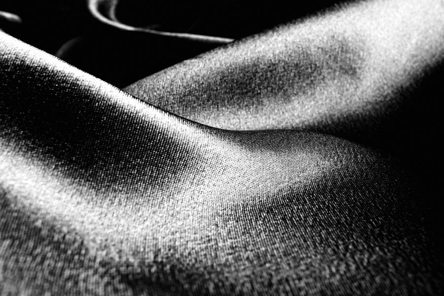 Close-up of black silky fabric Photograph by mariusFM77