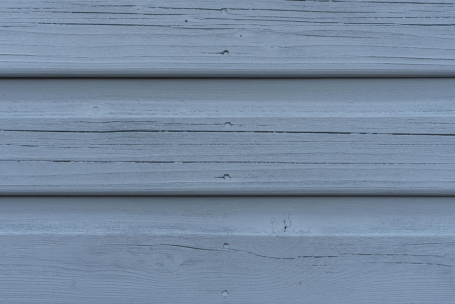 Close up of Blue wooden shed Photograph by ByronChambers