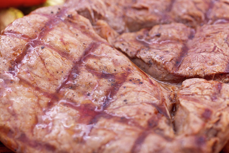 Close Up Of Delicious Beefsteak. Grilled Ribai Steak Photograph