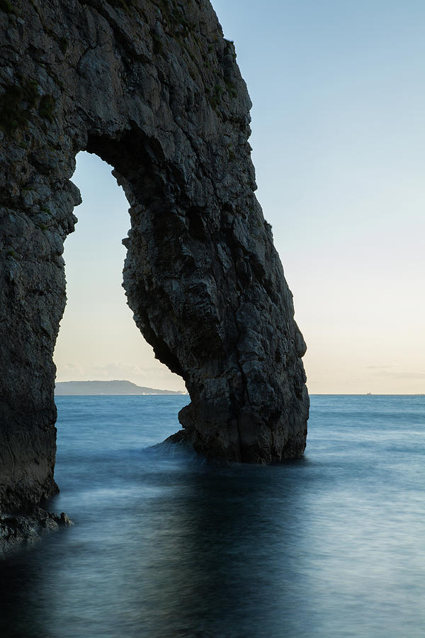 Close up of Durdle Door rock arch Photograph by Ian Middleton