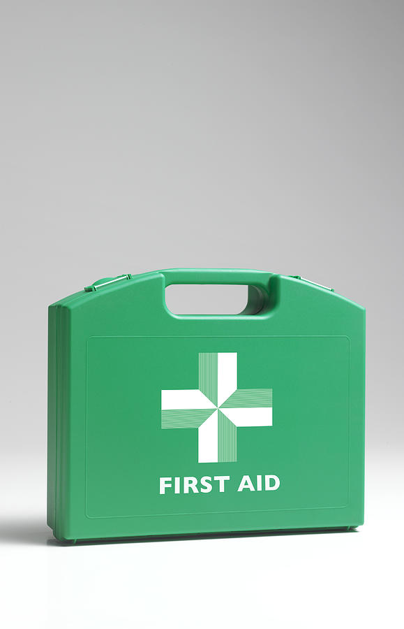 Close up of first aid kit box Photograph by Peter Dazeley