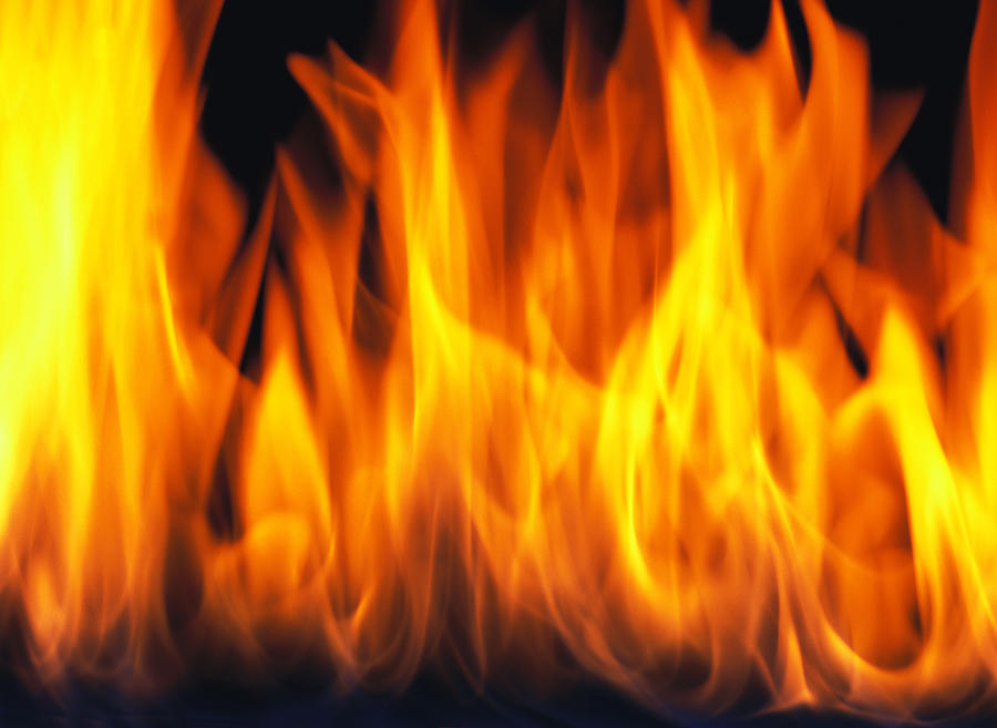 Close-up Of Flames From A Fire Rising Photograph by Stockbyte