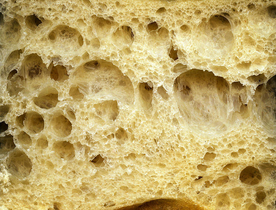 Close-up of fresh cut baguette Photograph by Boris SV