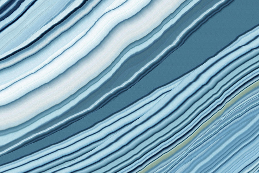 Close Up Of Marbled Blue Colors Abstract Of Interior Design Background Photograph by Severija Kirilovaite