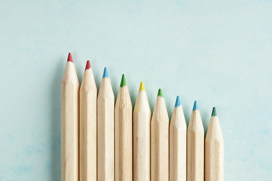 Close Up Of Multicolored Wooden Pencils. Back To School Photograph