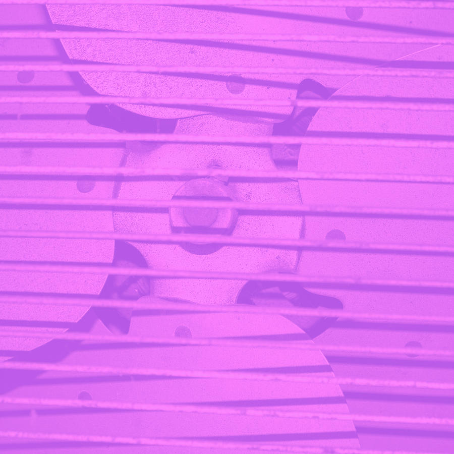 Close up of Old Fan Pink Gradient Photograph by Ali Baucom