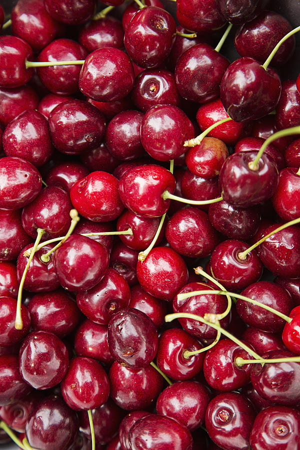 Close up of pile of cherries Photograph by Ronnie Kaufman