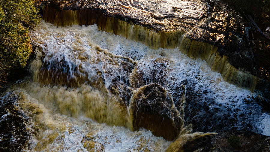 Close up of Tahquamenon Lower Falls Photograph by Eldon McGraw
