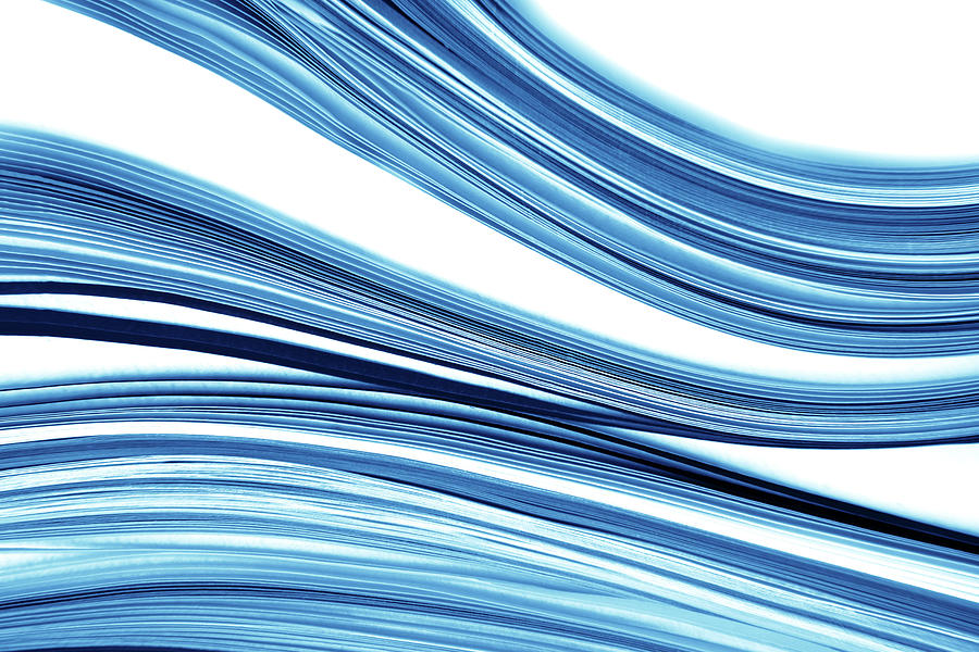Close Up Of The Blue Paper Textured Background Photograph by Severija Kirilovaite