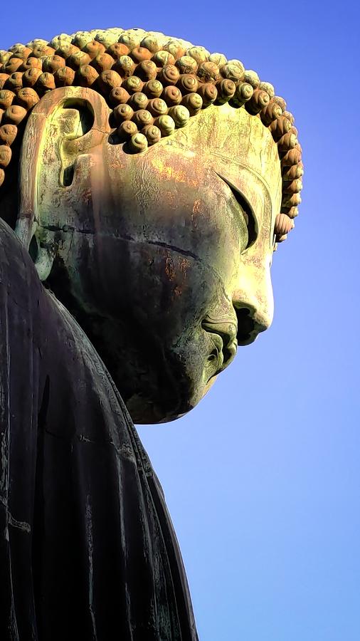 Close-up of The Great Buddha of Kamakura Photograph by Adelaide Lin