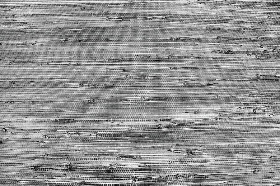 Close Up Of The Grey Gray  Bamboo Grass Wicker Wall Background Photograph by Severija Kirilovaite