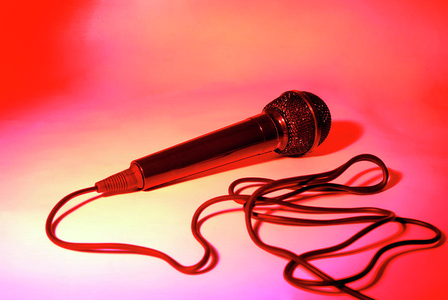 Close Up Of The Microphone Photograph by Severija Kirilovaite