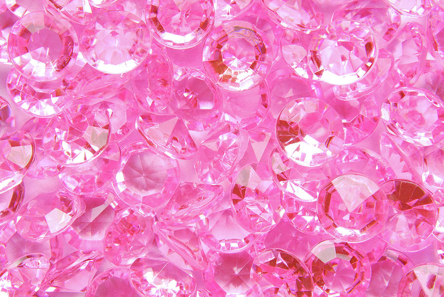 Close Up Of The Pink Diamond Background Photograph by Severija Kirilovaite