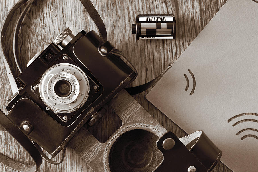 Close Up Of The Vintage Old Film Photo Camera Photograph by Severija Kirilovaite