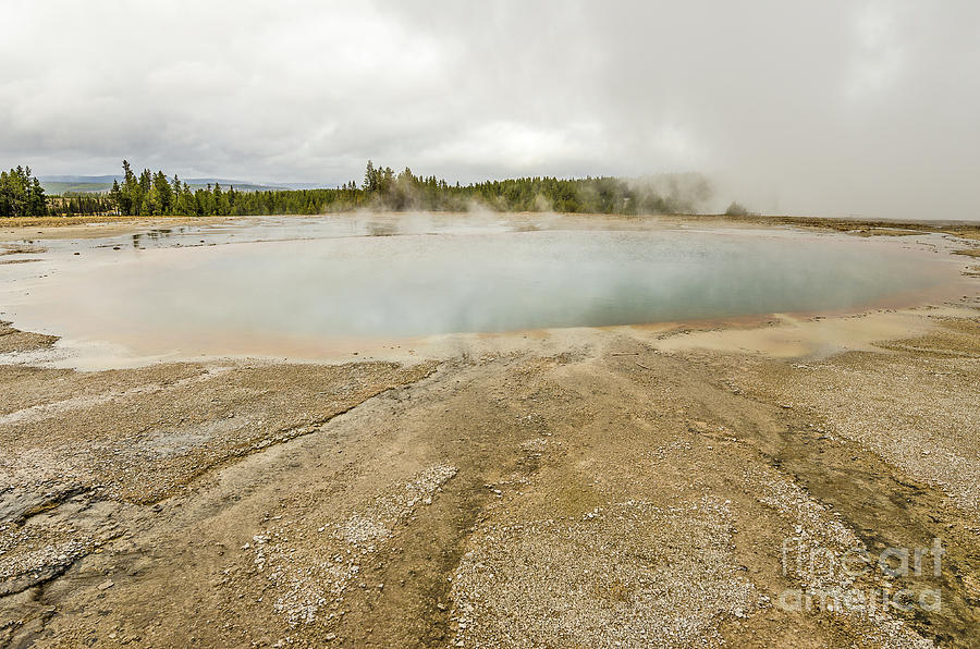 Yellowstone National Park Photograph - Close-up of Turquoise Pool by Sue Smith