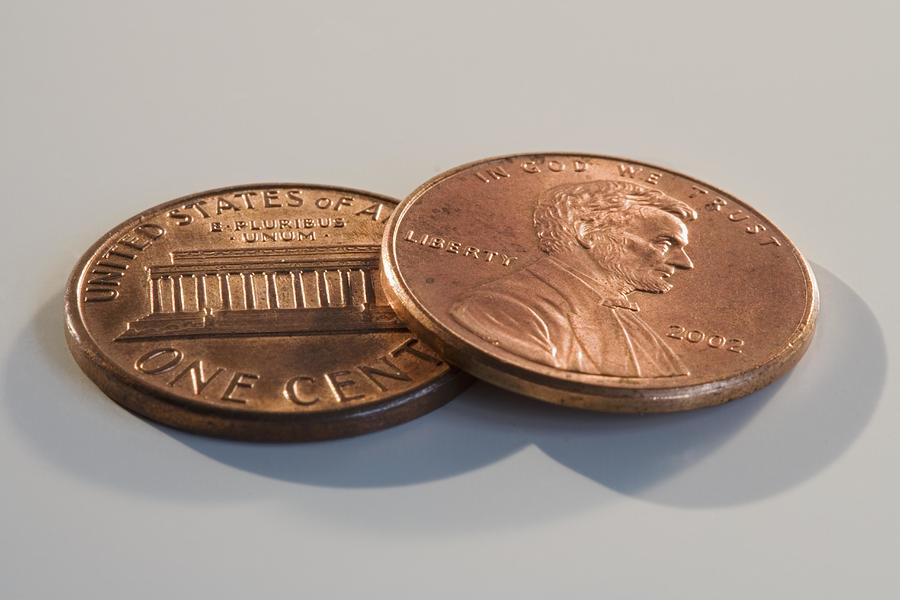 Close up of two pennies Photograph by Tetra Images