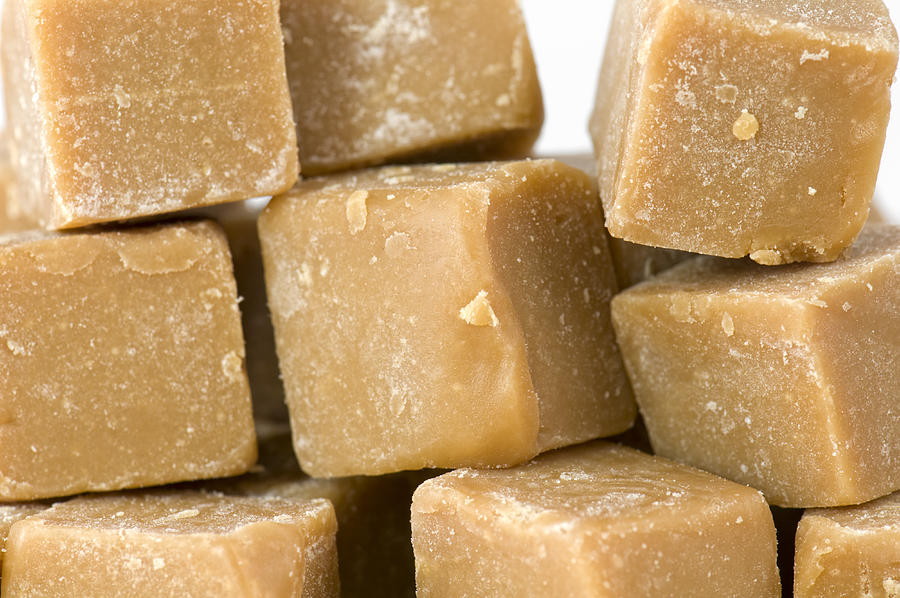 Close up of vanilla fudge squares Photograph by Rachel Husband