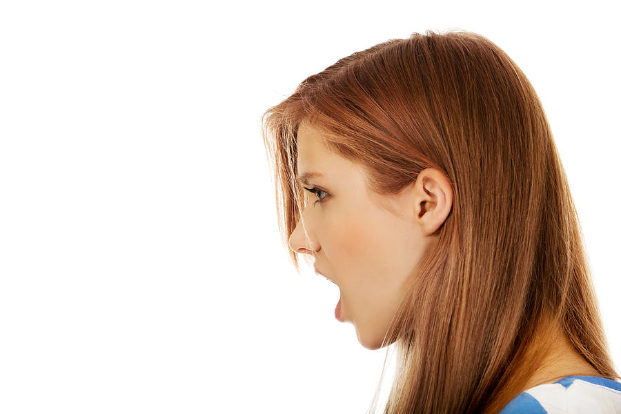 Close-Up Of Woman With Open Mouth Against White Background Photograph by Piotr Marcinski / EyeEm Close-Up Of Woman With Open Mouth Against White Background Photograph by Piotr Marcinski / EyeEm