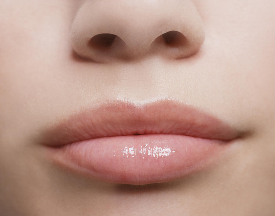 Close up of womans lips Photograph by Robert Daly