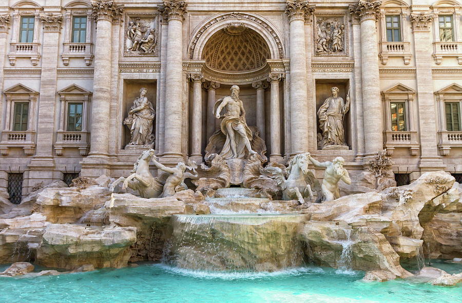 Close up on Trevi fountain, Roma, Italy Photograph by Elenarts - Elena Duvernay photo