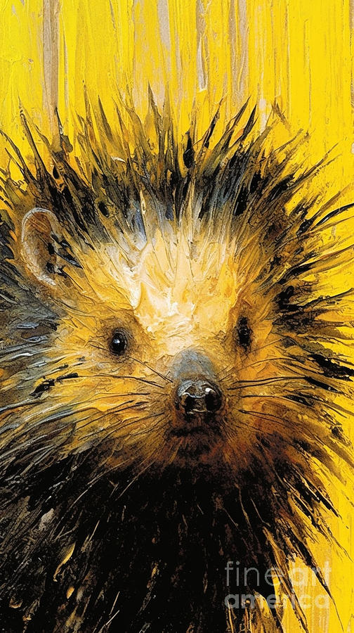 Close  Up  Portrait  Of  A  Porcupine  By  Bernard  By Asar Studios Painting