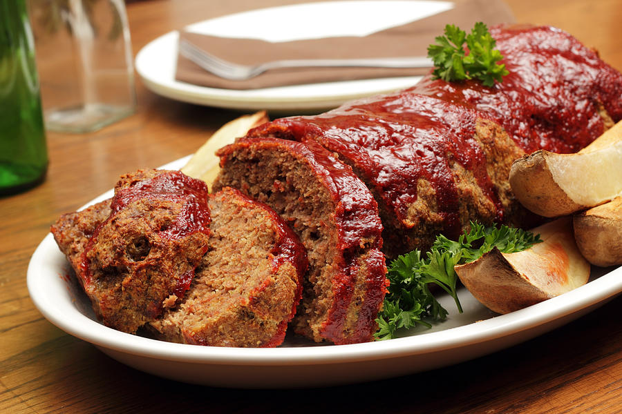 Close-up shot of a plate served with meatloaf Photograph by Wsmahar