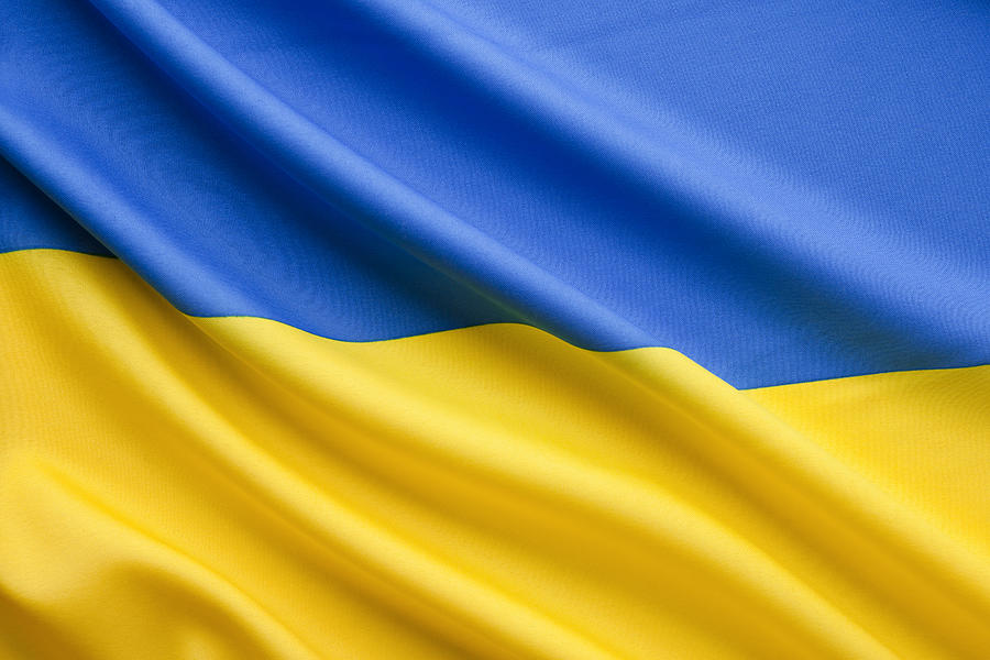 Close up ukranian flag Photograph by Grafissimo