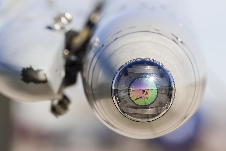Close-up view of the seeker head of an ASRAAM missile. Photograph by Rob Edgcumbe/Stocktrek Images